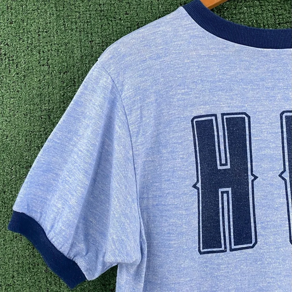 Vintage 80’s HIS Single Stitch Tri-Blend Ringer T-Shirt Men’s Size Small
